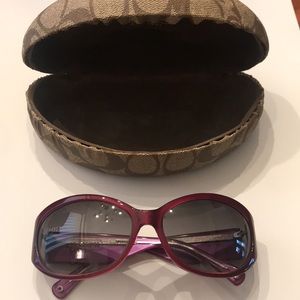 GUC Coach Woman’s Plum Alberta Sunglasses (S845)